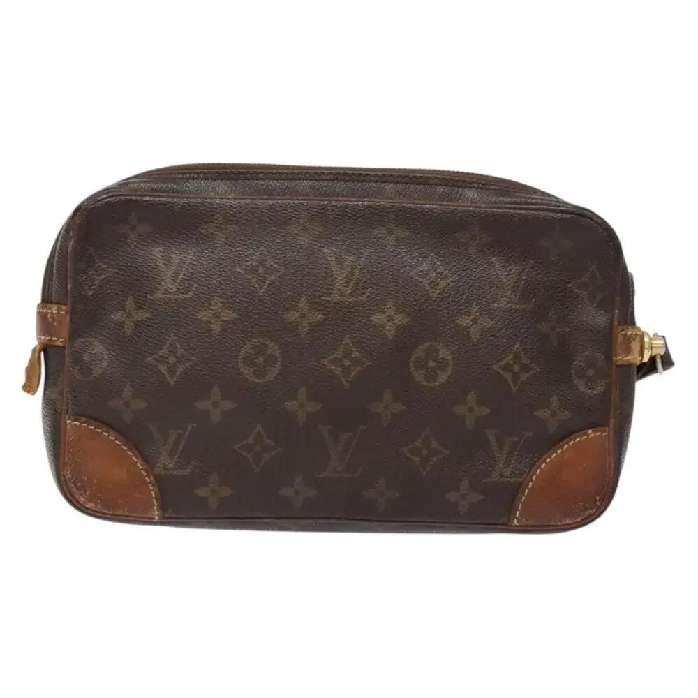 Louis Vuitton Monogram Marly Dragonne GM Clutch Bag Brown